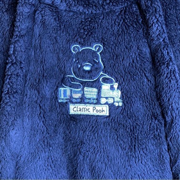 Disney 9 Months Classic Pooh Navy Blue Fleece Hooded Pram Winter Suit - Picture 4 of 13